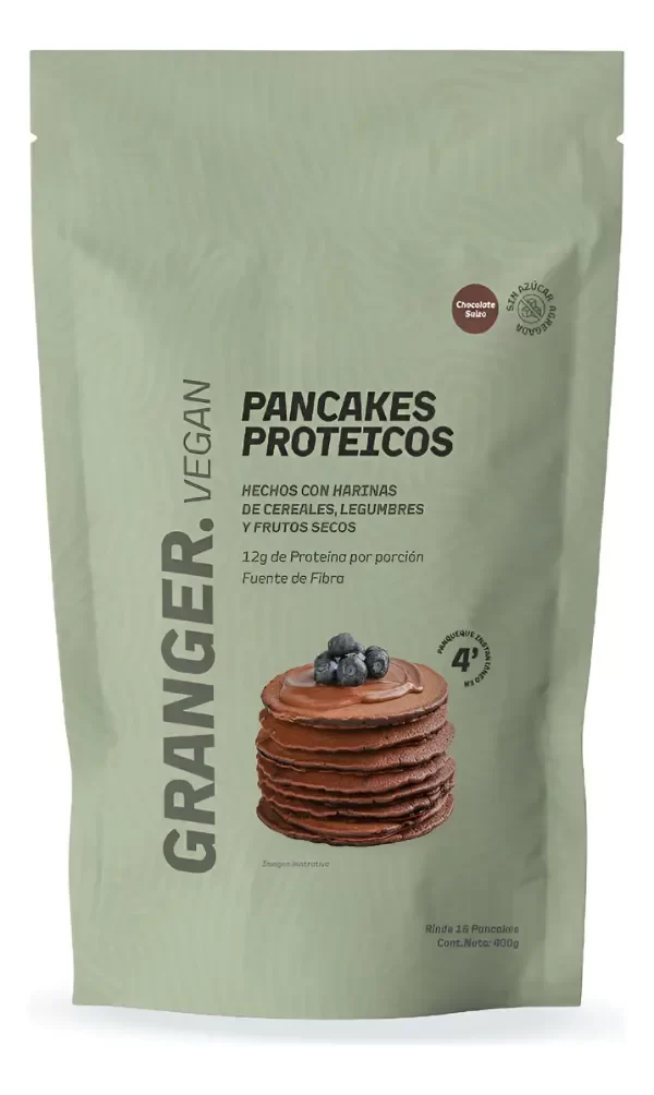 Producto - Pancakes proteicos -VEGAN- 400gr /Granger FOODS sabor CHOCOLATE - 0