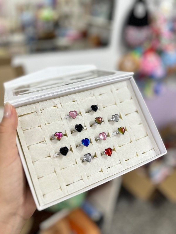 Producto - Anillo dije corazón colores