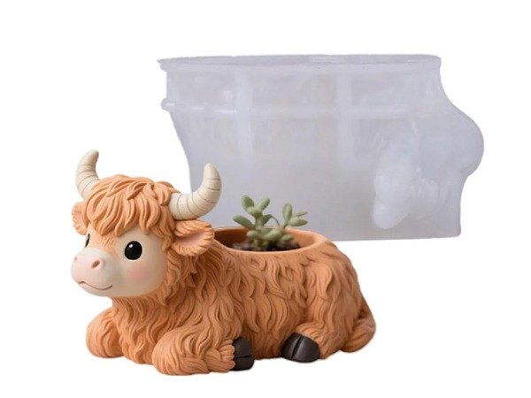 Producto - Molde maceta vaca escocesa
