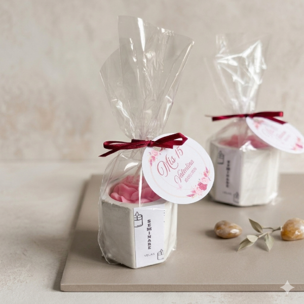 Producto - Vela de soja aromatizada con flor - SOUVENIR