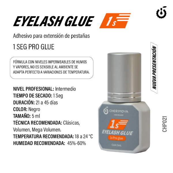 Producto - Adhesivo para extensión de pestaña 5ml Pro Glue 1s (chp021) CHERIMOYA