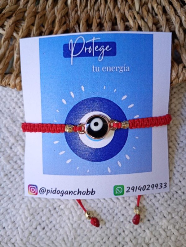 Producto - Pulsera roja con ojo turco esmaltado