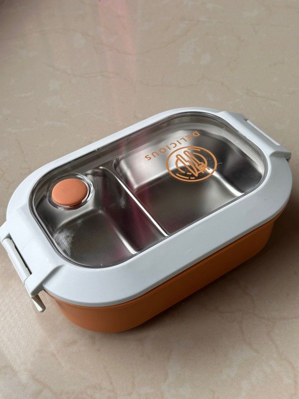 Producto - Lunchera con division, naranja