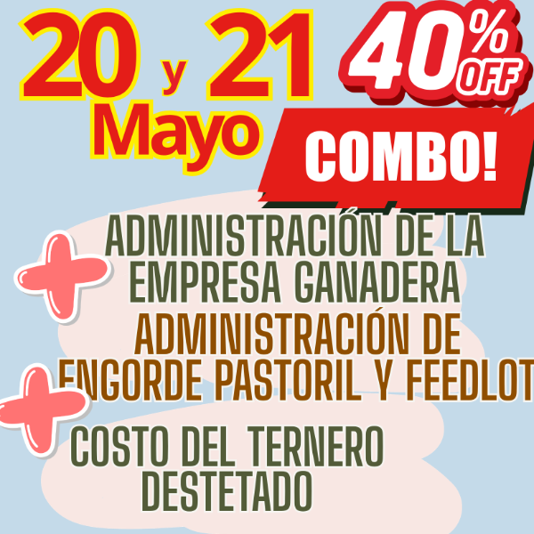 Producto - COMBO 3 CURSOS:Gestión Ganadera + Costo del Ternero + Engorde Pastoril y Feedlot