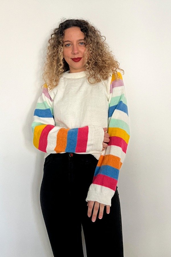 Producto - SWEATER MANGUITAS BLANCO