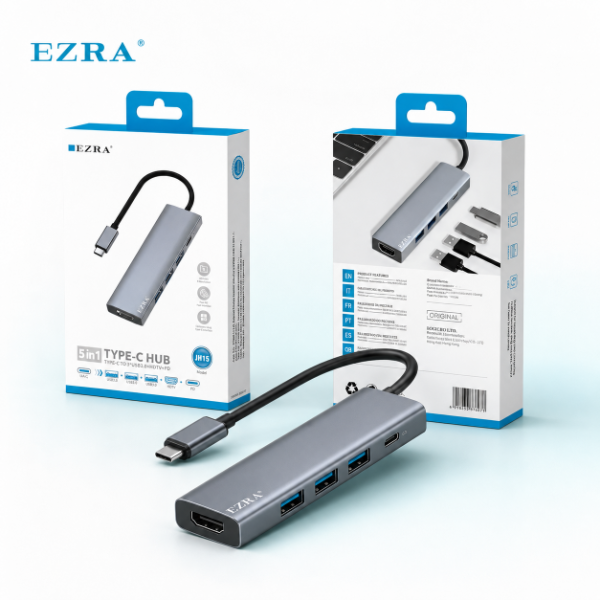 Producto - Adaptador Hub 5 en 1 Multifuncional HDMI - USB - C - TPC UH15. - 0