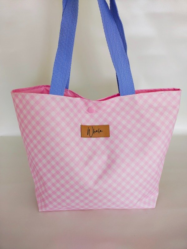 Producto - Bolsito Alfonsina - Cuadrille rosa