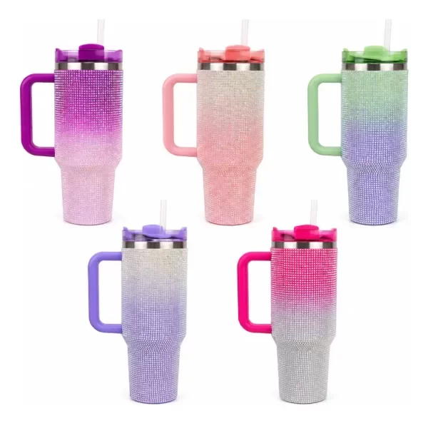 Producto - Vaso Termico Quencher Brilloso 1.2litro. Con Strass. - 2