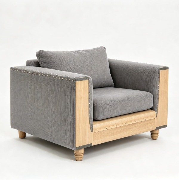 Producto - Sillón Cubo Constructor individual premium - Estilo Clásico Inglés - 6
