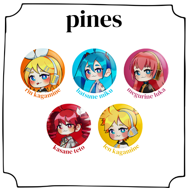 Producto - Pines Vocaloid 38mm 2