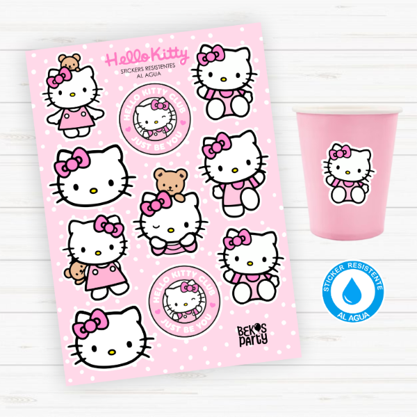 Producto - Sticker Silueta Resistentes al Agua "Kitty"