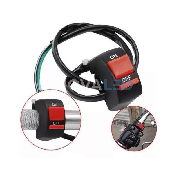 Producto - FICHA TECLA BOTÓN SWITCH INTERRUPTOR ON OFF PARA FAROS MOTO