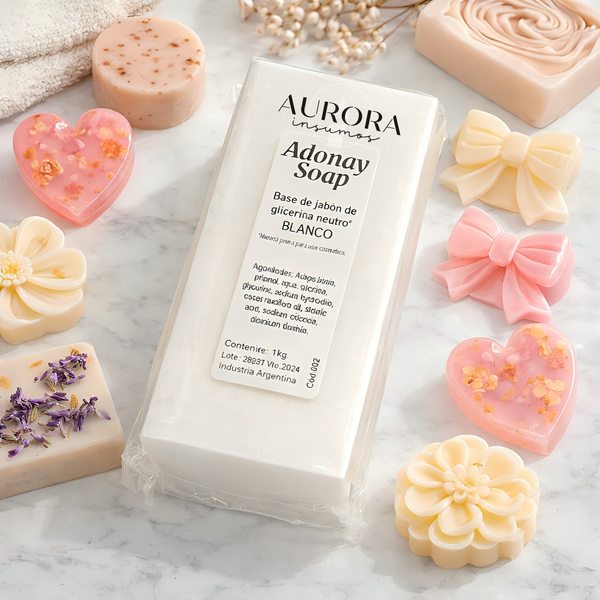 Producto - BARRA DE GLICERINA BLANCA COCO 1kg