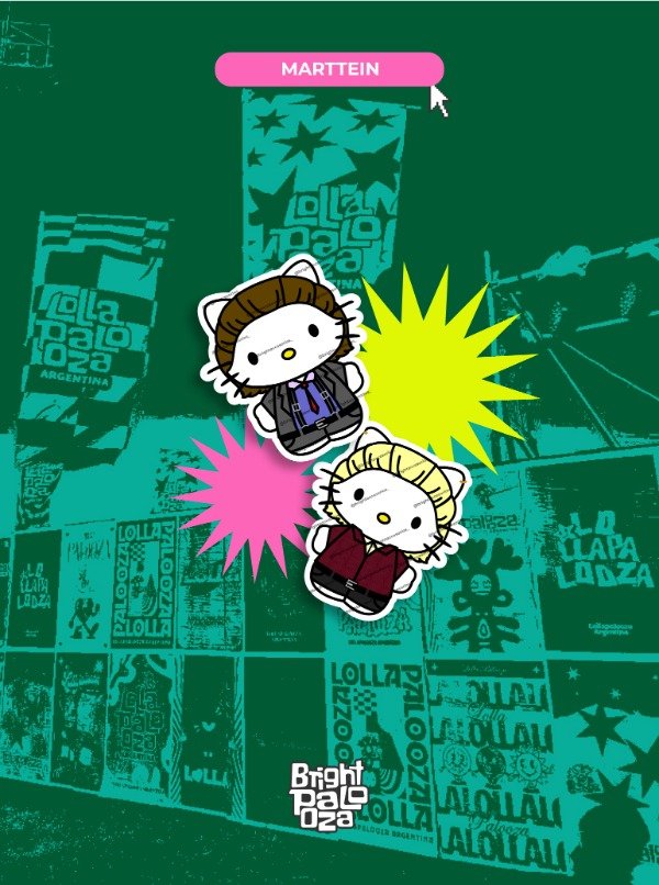 Producto - Stickers Kitty Marttein - BRIGHTPALOOZA