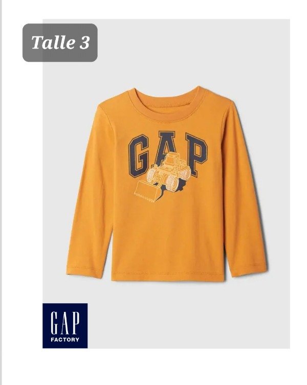Remera manga larga gap talle 3 grua