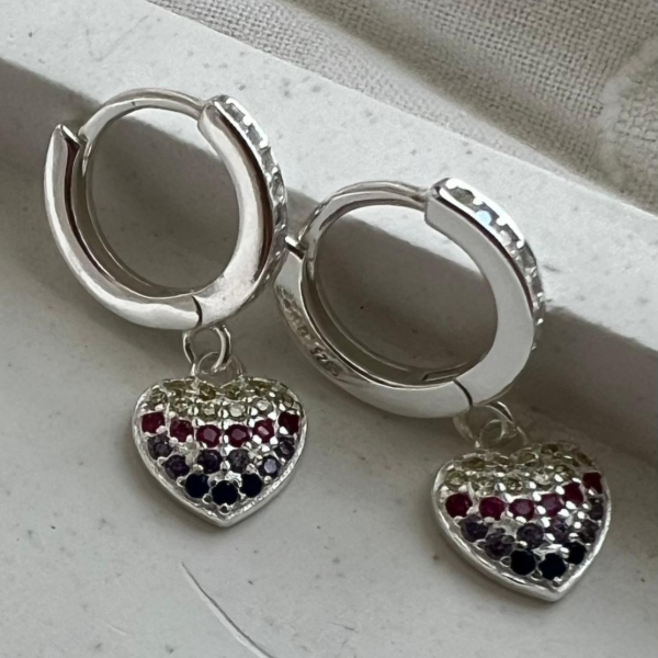 Producto - Argollas Love heart Corazón Colorido