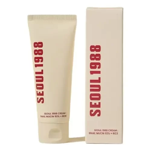 Producto - Crema Facial Reparadora SEOUL 1988 Cream Snail Mucin 93p/ciento - Rice 100ml.