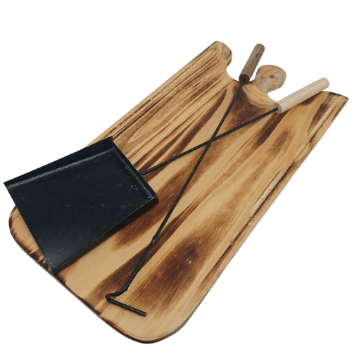 Producto - Tabla parrillera con pala y atizador