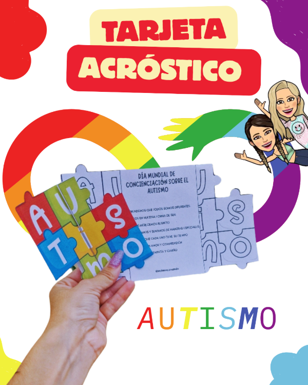 Producto - Tarjeta Acróstico. Día del Autismo