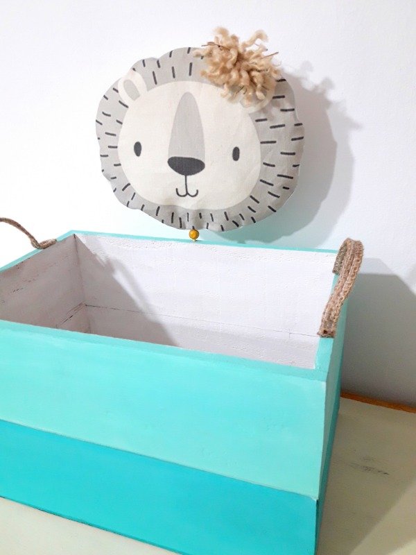 Cajoncito Organizador Infantil De Madera Nórdico Montessori leon Deco