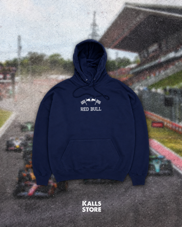 Buzo azul marino Red bull banderas