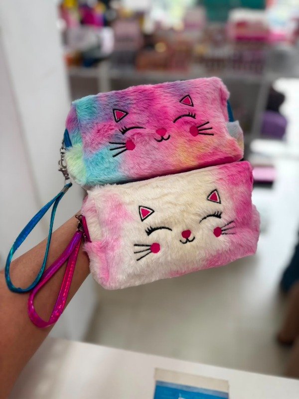 Producto - Cartucheras/portacosmetico peluche gatito - 1