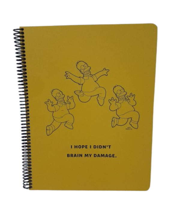 Producto - Mooving Simpson Homero Cuaderno Universitario 29x22.5 cm Tapa Dura 80 Hojas