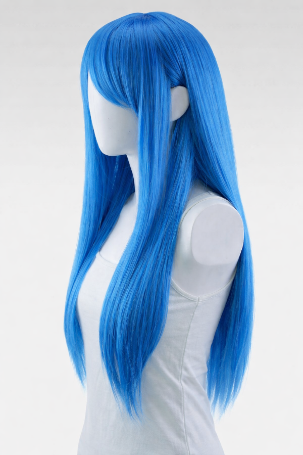 Producto - Peluca larga lacia celeste oscuro