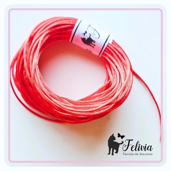 Producto - Hilo de seda 1.5mm x 10 mts. Rojo