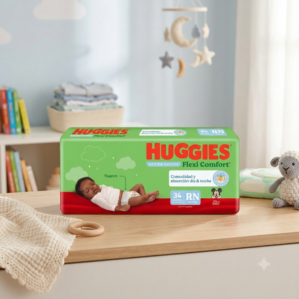 Producto - Huggies Flexi Confort RN 34 unid (verde)