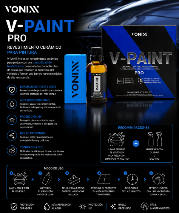 Producto - Vonixx V-Paint Pro 50ml Coating Cerámico Profesional para Pintura