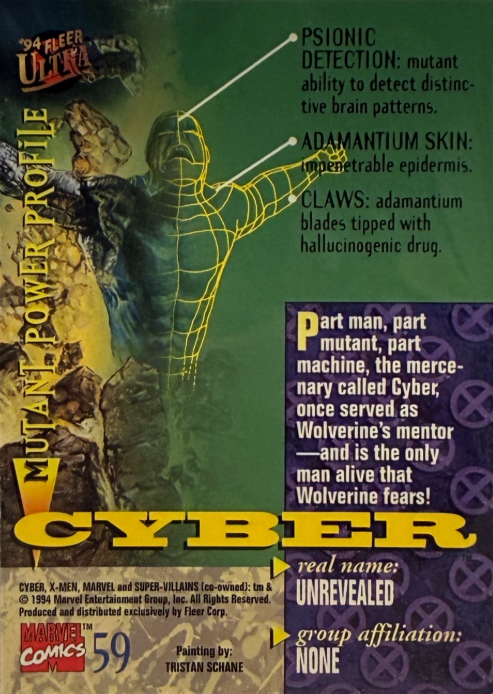 Producto - 1994 Fleer Ultra X-Men  #59 - Cyber - 1
