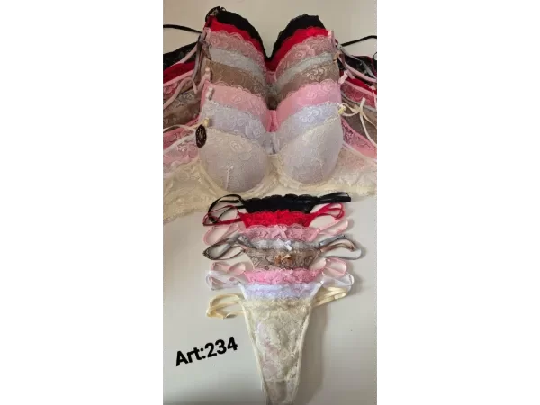 Producto - 234E - Martyna - Conjunto Taza Soft de Encaje c/Colaless Regulable