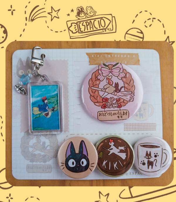 Producto - Llavero + Pines Kiki Entregas a Domicilio // Studio Ghibli