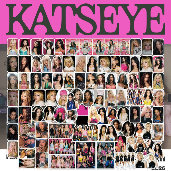 Producto - 100 sticker Katseye Pinky up PVC