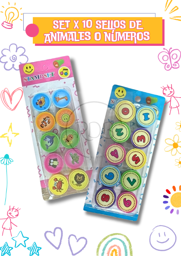 Producto - Set de sellos redondos x 10