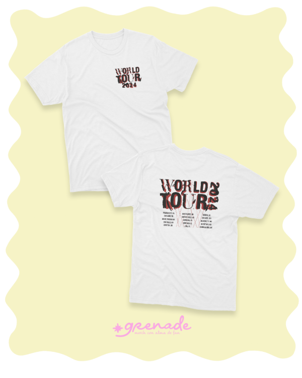 Remera "world tour 2024" fechas latam