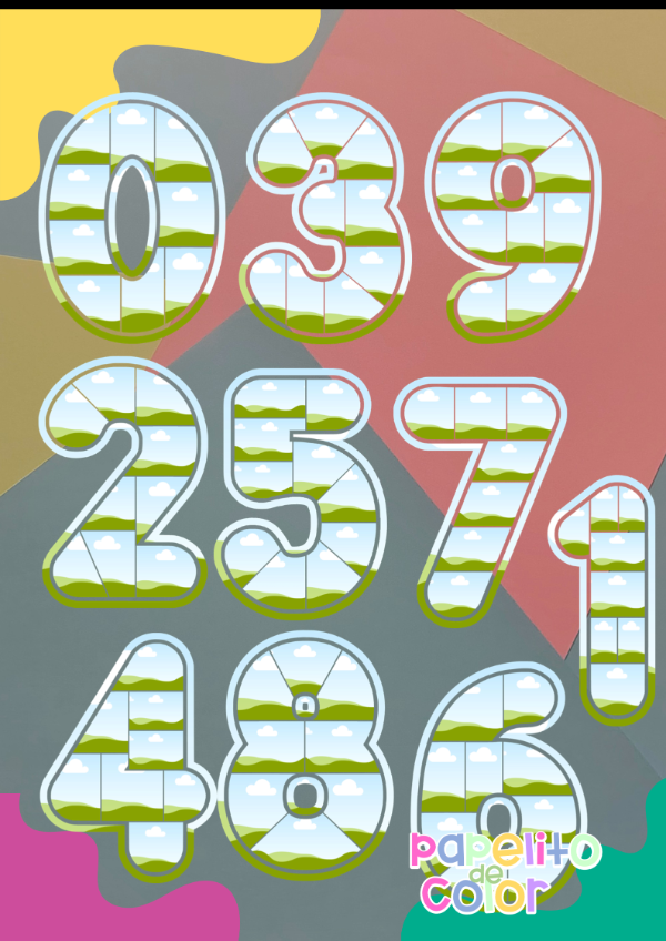 Producto - Numeros Collage con Contorno 231