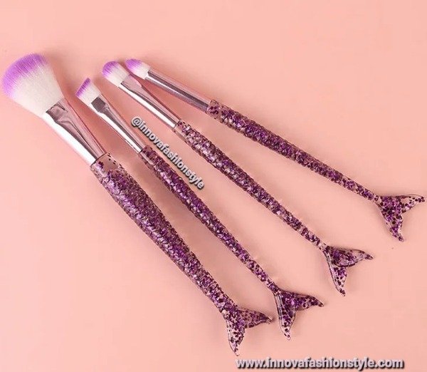 Producto - Kit de brochas cola de sirena x 4 edición glitter