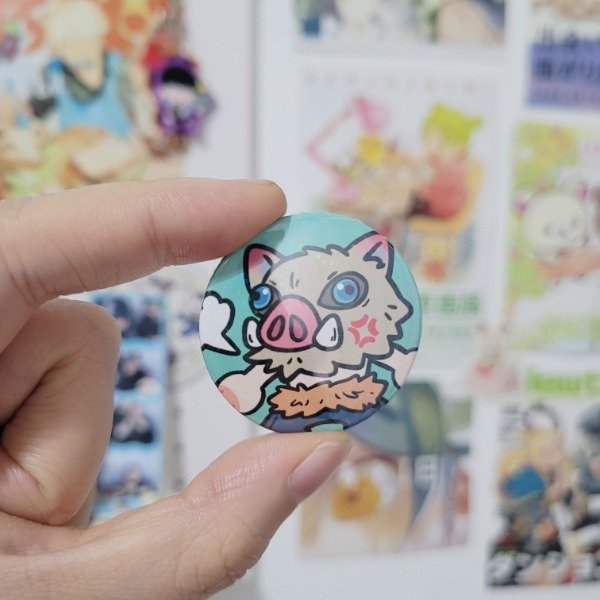 Producto - Pin holográfico Inosuke