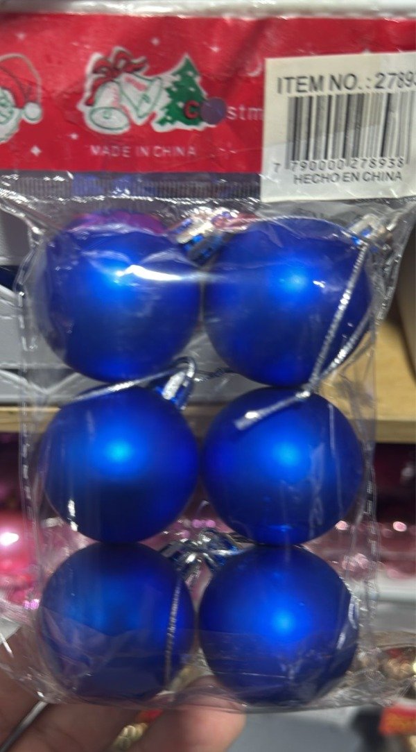 Producto - NV176 BOLAS NUMERO 4 X 6 AZULES MATE