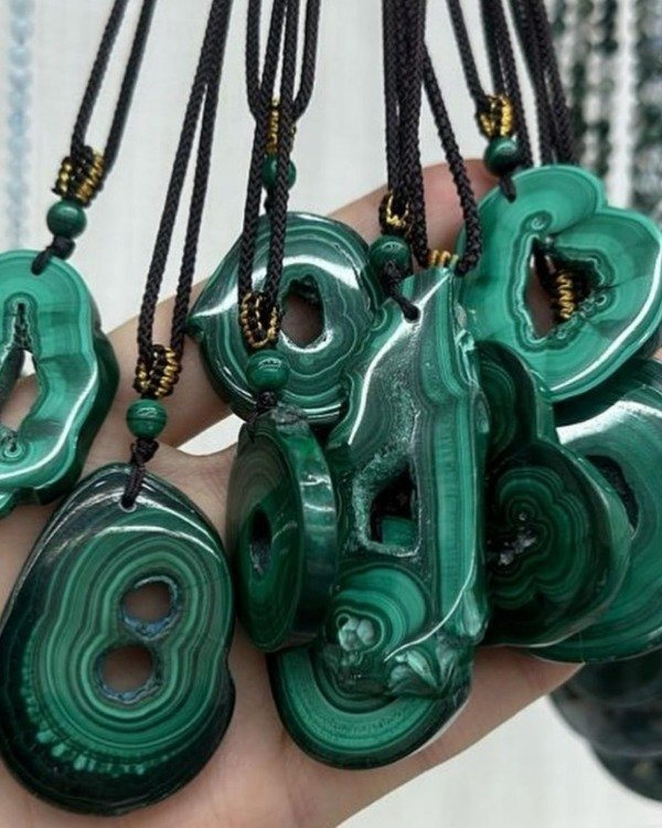 Producto - COLLAR RODAJA DE MALAQUITA