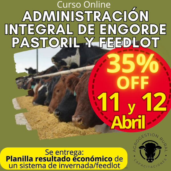 Producto - Curso Online: Administración Integral de Engorde Pastoril y Feedlot