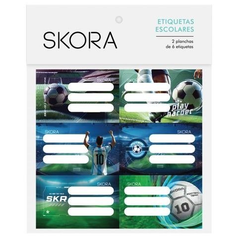 Producto - ROTULOS 7.5X4.5CM FUTBOL BOLSA X12 UNIDADES SKORA