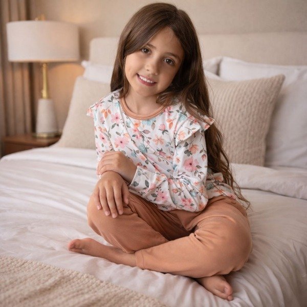 Producto - PIJAMA FLORES - (PANTALÓN SIENNA)
