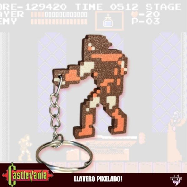 Producto - CASTLEVANIA - LLAVERO PIXELADO