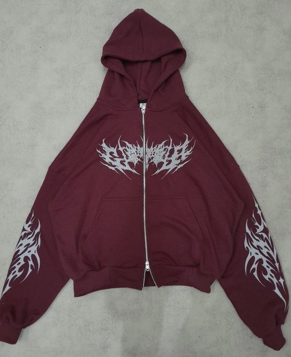 Producto - CAMPERA BOXY TRIBAL BORDO