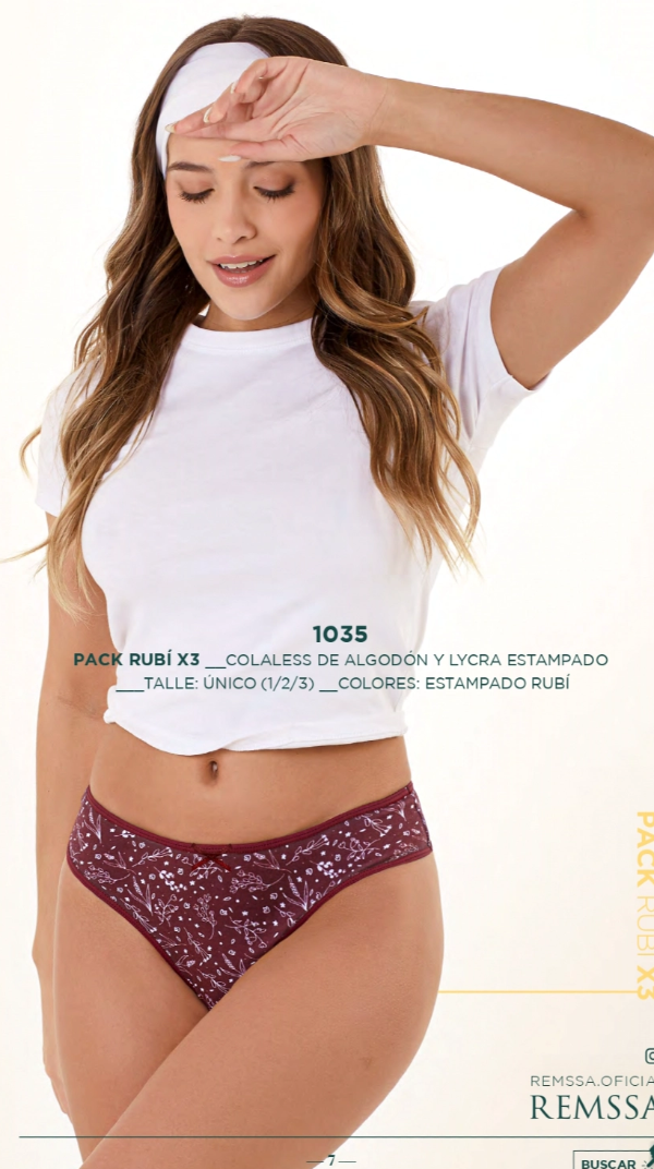 Producto - 1035 - Remssa - Colaless Estampada de Algodón x3
