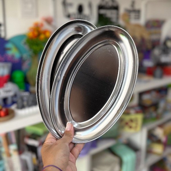 Producto - Fuente Oval Acero Inoxidable 25x15cm 8144 - 0