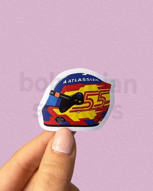 Producto - CASCO CARLOS SANZ - Sticker Individual de Formula 1